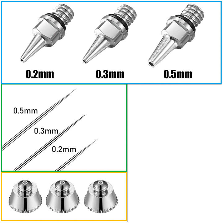 10%20Pieces%20Airbrush%20Nozzle%20Needle%20Nozzle%20Cap%20Kit%20with%20Wrench%20Airbrush%20Replacement%20Parts%20for%20Airbrush%20Sprayer%20Accessories%20-%20Image%202