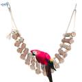 Wooden Bird Rope Ladder Swing Parrot Birds Hanging Bridge Handmade Stand Climbing Rodent Bird Swing. 