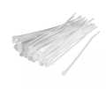 White Cable Ties, 200mm x 4.8mm, 8" Premium Nylon Zip Ties Clear/Natural, Multi-Purpose Plastic Tie Wraps, Secure Self-Locking Mechanism, for Home, Garden, Office and DIY - 50pcs. 