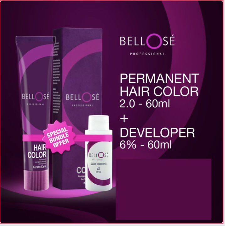 Bellose%20Permanent%20Hair%20Color%201.0%20Black%2060ml%20+%20Developer%206%25%2020%20Volume%20-%20Image%204