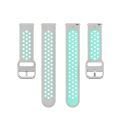 For Samsung Galaxy Watch 46mm / Gear S3 Universal Sports Two-tone Silicone Watch Band(White Black). 