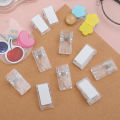 1/5/10Pcs Cute Tape Folder Paper Clip Memo Clip Transparent Acrylic Stationery Storage Clip Data File Documents Organizer. 