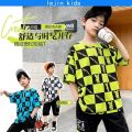 ﹍☋  Baju Tshirt Budak Lelaki Tops Children's Trendy Bear Short-sleeved Boys Middle Big Kids T-shirt Summer New Style Hong Kong Short Sleeve T Shirt Kids Clothes. 