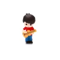 Cute Couple Figurines Set Garden Home Decoration Miniature Craft Guitar Ornament. 