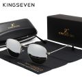 KINGSEVEN Classic Designer Round Sun glasses Female Retro Reflective Sunglasses Men Round Polarized Eyewear Oculos De Sol gafas. 