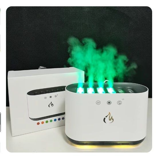 Fire Protection Diffuser Flame Diffuser Humidifier 7 Flame Colors,Essential Oil Aroma Therapy ...