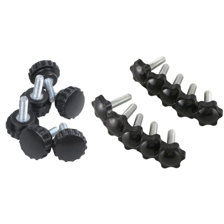 INCREWAY 6pcs M8x25mm Plum Blossom Shape Threaded Knurled Thumbscrew Grip Knobs Thumb Screw INCREWAY 6pcs M8x25mm Plum Blossom Shape Threaded Knurled Thumbscrew Grip Knobs Thumb Screw
