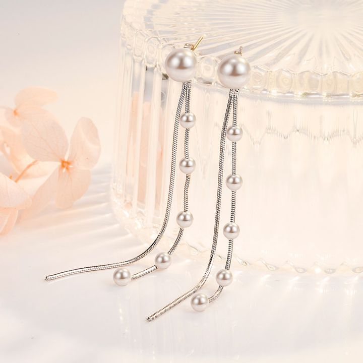 %E3%80%90ZOSR%E3%80%91925%20Sterling%20Silver%20%20Women's%20Fashion%20Jewelry%20High%20Quality%20Pearl%20Long%20Tassel%20Drop%20Simple%20Back%20Hanging%20Earrings%20Ear%20Cuff%20-%20Image%207