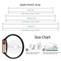 For Apple Watch Ultra 49mm / Series 8&7 45mm / SE 2&6&SE&5&4 44mm / 3&2&1 42mm Solid Color Elastic Silicone Watch Band, Size:L 156mm(White). 