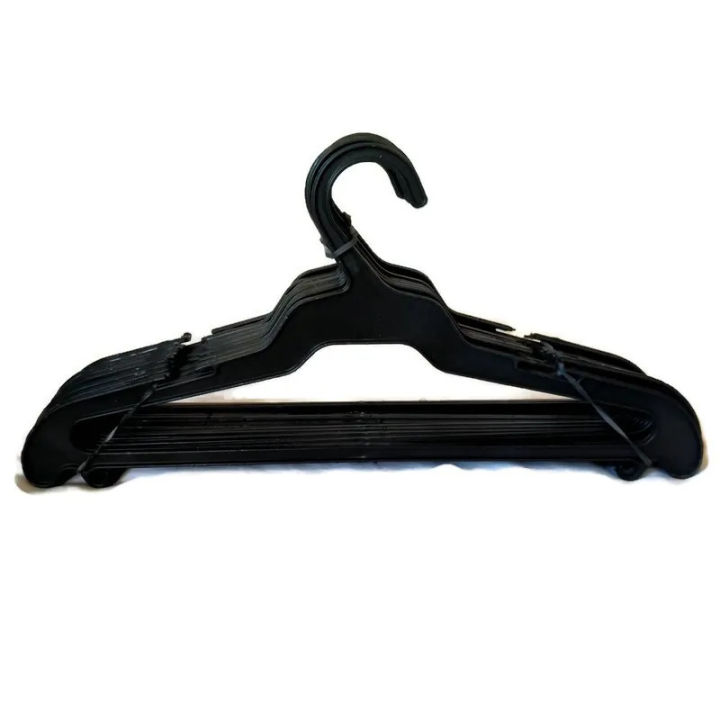 High Quality Plastic Hanger 12 Pcs ( black)