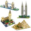 Nano Blocks world famous Building Blocks London Tower Bridge Paris Creative assembly toys High difficulty model gifts. 