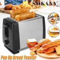 Sokany – Pop Up Bread Toaster SK-016S 2-Slice Silver Bread Toaster - Electric Compartment. 