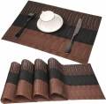 Dining Table Place Mats, 6 Pieces Heat Resistant Place Mats Pvc Non-Slip Placemats for Families, Restaurants, Hotels, Business Offices, Festive Parties, Dinners, Anniversaries, 45x30cm. 