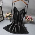 Lingerie Home Dress Ladies Lace Summer Silk Satin Skirt Sleepwear Nightwear Nightdress. 