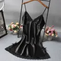 Lingerie Home Dress Ladies Lace Summer Silk Satin Skirt Sleepwear Nightwear Nightdress. 