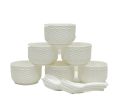 6 Pcs Plastic Cup Set/Kitchen Plastic Bowl's With Spoon. 