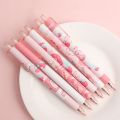 Cute Pink Little Dinosaur Press Pen 0.5 Black Gel Pens School Office Writing Stationery Supplies. 