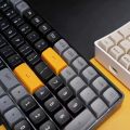 Aigo A100 Gaming Keyboard Wireless USB 2.4G Wired Blue Axis Switch 100 Keys Type-c Rechargeable Yellow Axis Gaming Mechanical Ke. 