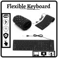 Flexible Keyboard USB Foldable Flexible Silicone Keyboard Dust And Waterproof. 