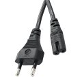 2X Universal Power Cable 1.5M 2-Hole Charging Cable 8-Character Tail for LED LCD TV Printer Power Cord EU Plug. 