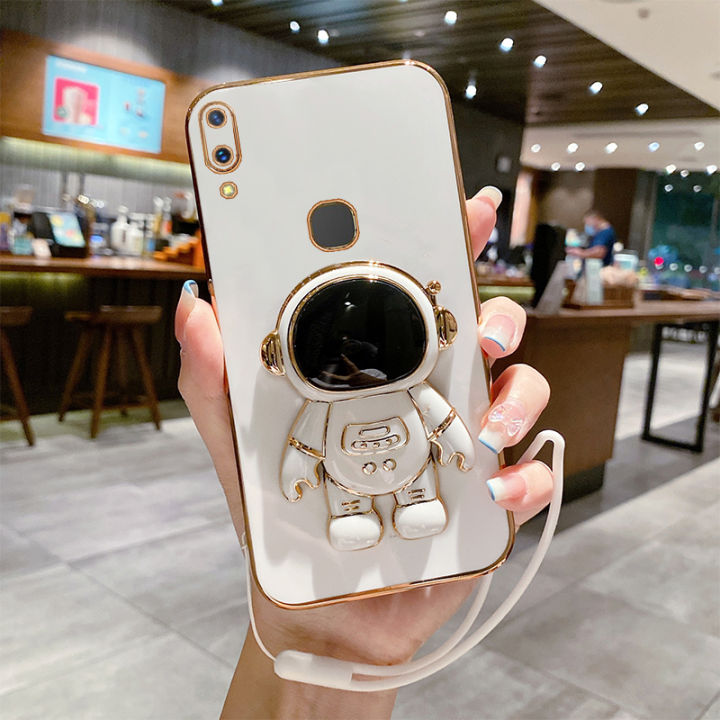 LECOMES%20for%20Samsung%20Galaxy%20A10s%20Back%20Cover%20with%20Lanyard%20Astronaut%20Folding%20Bracket%20Stand%20Luxury%206D%20Plating%20Square%20Stylish%20Girls%20Phone%20Case%20Soft%20Silicone%20Mobile%20Cases%20Pouch%20-%20Image%204