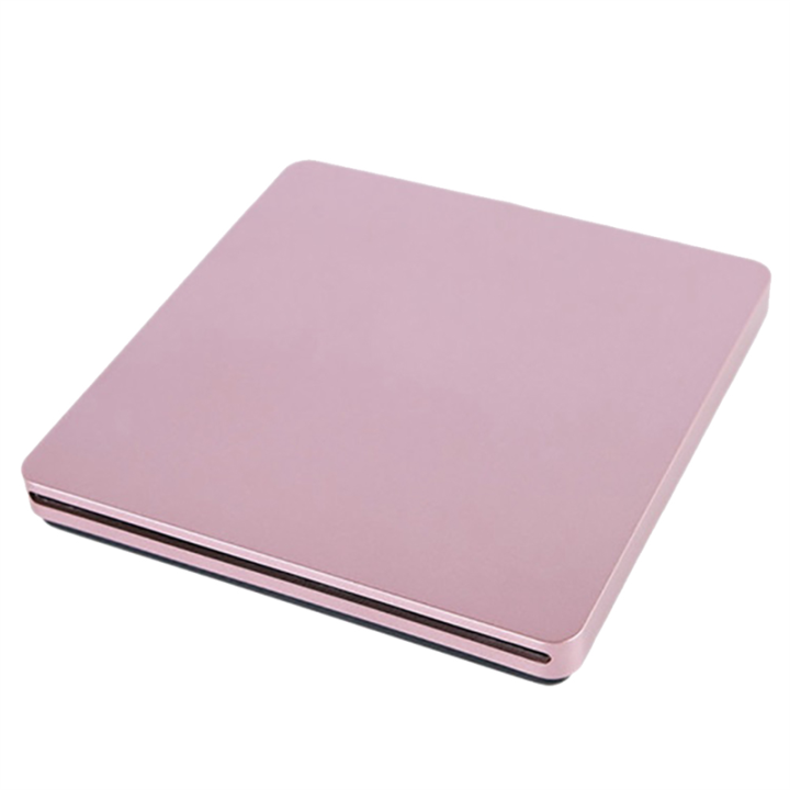 External DVD Drive CD DVD +/-RW Drive for Laptop Pro Air Windows 7/8/10 Pink