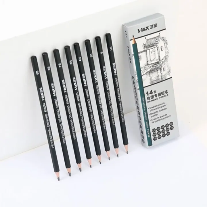 14Pcs/Set%20Professional%20Sketch%20Pencil%20Set%20HB%202B%206H%204H%202H%203B%204B%205B%206B%2010B%2012B%201B%20Graphite%20Art%20Hand-Painted%20Pen%20School%20Stationery%20-%20Image%204