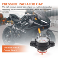 High Pressure Radiator Cap with Temperature Gauge, 1.8 Bar Radiator Cap 25.6Psi for Honda, Kawasaki, Suzuki, Yamaha. 