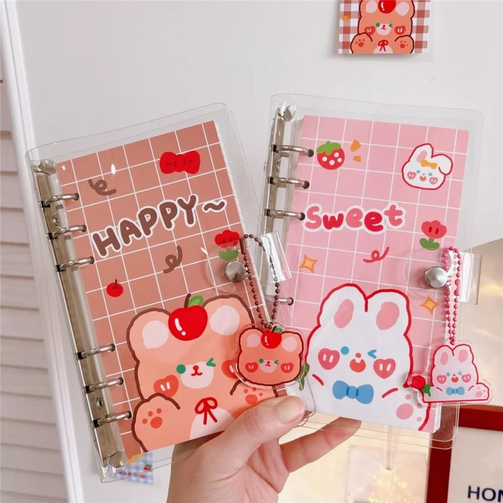 【NEW】 Kawaii Bear Bunny Spiral Binder Notebook Grid Horizontal Lines Inner Core Aesthetic Agenda Planner Organizer Note Book Journals