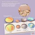 Wooden Solar System Planet Puzzle With Printing Words Montessori 3D Puzzle Early Learning Toys. 