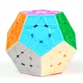 【DATA FROG Global MALL】Megaminx Magic Cube 3x3 Stickerless Speed Brain Teaser Twist Puzzle. 