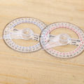 【ZIME】All Circular 10cm 360 Degree Pointer Protractor Ruler Angle Finder Random. 
