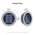 Auoyo solar led outdoor ground garden light Waterproof Courtyard Wall Step Lamp Decoration Solar Fence Light Round Warm Lighting. 