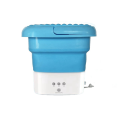 Blue Portable Travel Washing Machine, Mini Folding Washing Machine Combo with Small Collapsible Drain Basket UK Plug. 