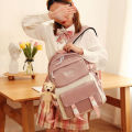 IELGY small fresh contrast color schoolgirl backpack. 
