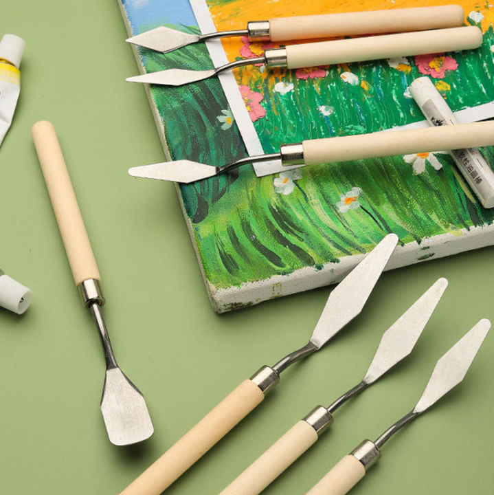 7Pcs/Set%20Palette%20Oil%20Mix%20Painter%20Paint%20Tool%20Pigment%20Texture%20Artist%20Scraper%20Art%20Draw%20Spatula%20Student%20Color%20Mixing%20Shovel%20-%20Image%206