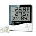 Digital LCD Temperature Humidity Meter with Probe and Clock - HTC2. 