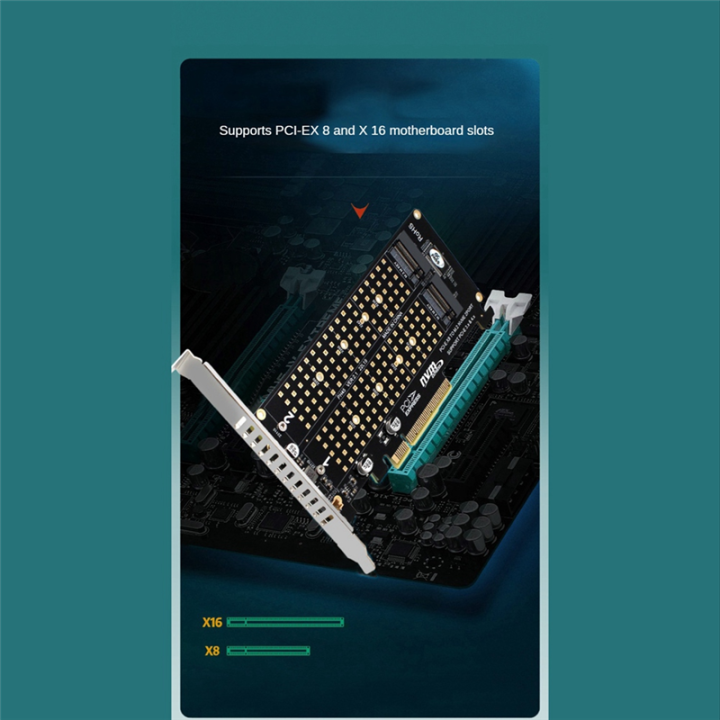 RAID%20Card%20PCI-E%20X8%20Double%20Disk%20RAID%20Card%20NVME%20M.2%20M%20KEY%20SSD%20Expansion%20Adapter%20Extended%20Dual%20NVME%20RAID%20PCI-E%20X8%20Split%20Card%20-%20Image%208