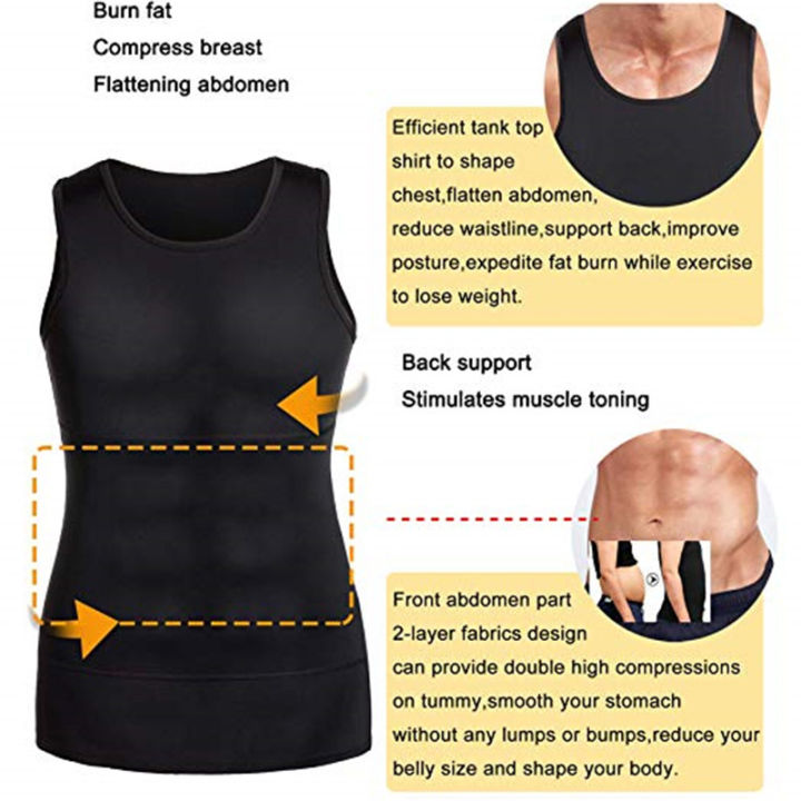 Fat Compressor Men Corset, fat body, compression corrector, belly vest, posture contouring ...