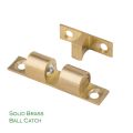 Furniture Door Latch Solid Brass Spring Ball Catch with Free Screws, 1-1/2 and 2 Inch Options. 