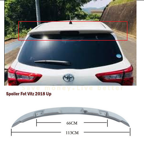 Toyota Vitz Spoiler Rear Trunk Lid Car Spoiler 2018 Up ABS Material