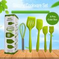 Kitchen Utensil Set, 5 PCS Silicone Kitchen Utensils Set for Cooking & Baking - Nonstick Cookware with Turner, Whisk, Brush, Spatula. 