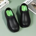 【Miga Plaza】2024 White Chef Shoes for Men Slip on Kitchen Shoes Thick Sole Resistant Half Shoes Restaurant Cook Shoes Comfortable Professional Hospital White Nurses Slippers. 