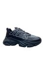 Black  Chunky Embroided Sneaker. 