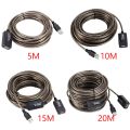 5/10/15/20m USB 2.0 Extension Cable Male to Female Active Wireless Network Card Extender Cable Cord USB Adapter. 