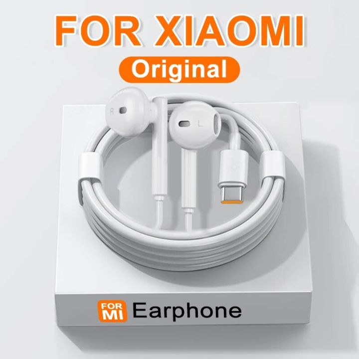 For Xiaomi HiFi Earphones Mi 14 13 12 Type C Wired Headphones POCO X5 Pro Redmi Note 9 10 11 Earbuds Headset Phone Accessories
