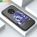 UCUC for OnePlus 7T Case Impression Astronaut Frosted Transparent Hard Cover Shockproof Phone Protect Case. 