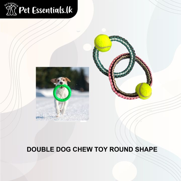 Double Dog Chew Toy Round Shape