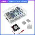 Orange Pi PC Plus Acrylic Case Transparent Plastic Clear Box Optional Heatsinks Fan Protect Enclosure For Orange Pi PC Plus. 