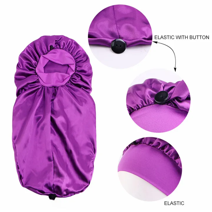 Sleeping%20Bonnet%20Faux%20Satin%20Solid%20Color%20Long%20Lady%20Shower%20Hat%20-%20Image%205